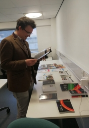 01.One attendee at the workshop looking at the literature made available