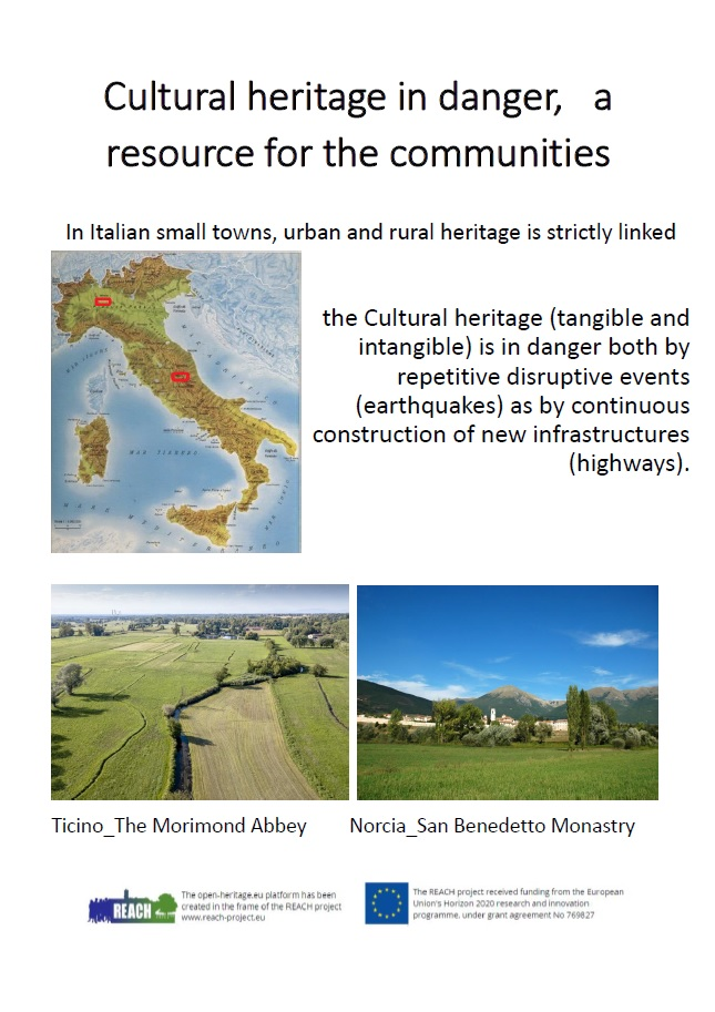 Cultural heritage in danger, a resource for the communities