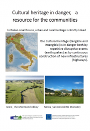 Cultural heritage in danger, a resource for the communities