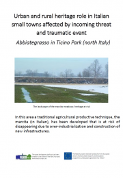 Urban and rural heritage role in Italian small towns affected by incoming threat and traumatic event