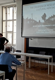 Oláh Gábor presenting REACH Minority Heritage pilot